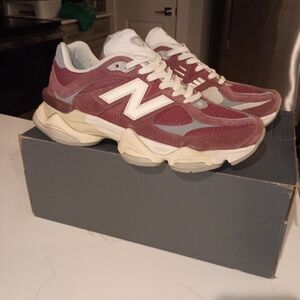 New Balance Washed Burgundy Sneakers
